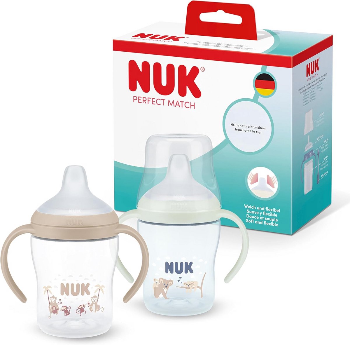 Lekvrije Drinkbeker met Handvatten voor Baby's 6+ Maanden | 150ml | Lichtgevend | 2 Stuks