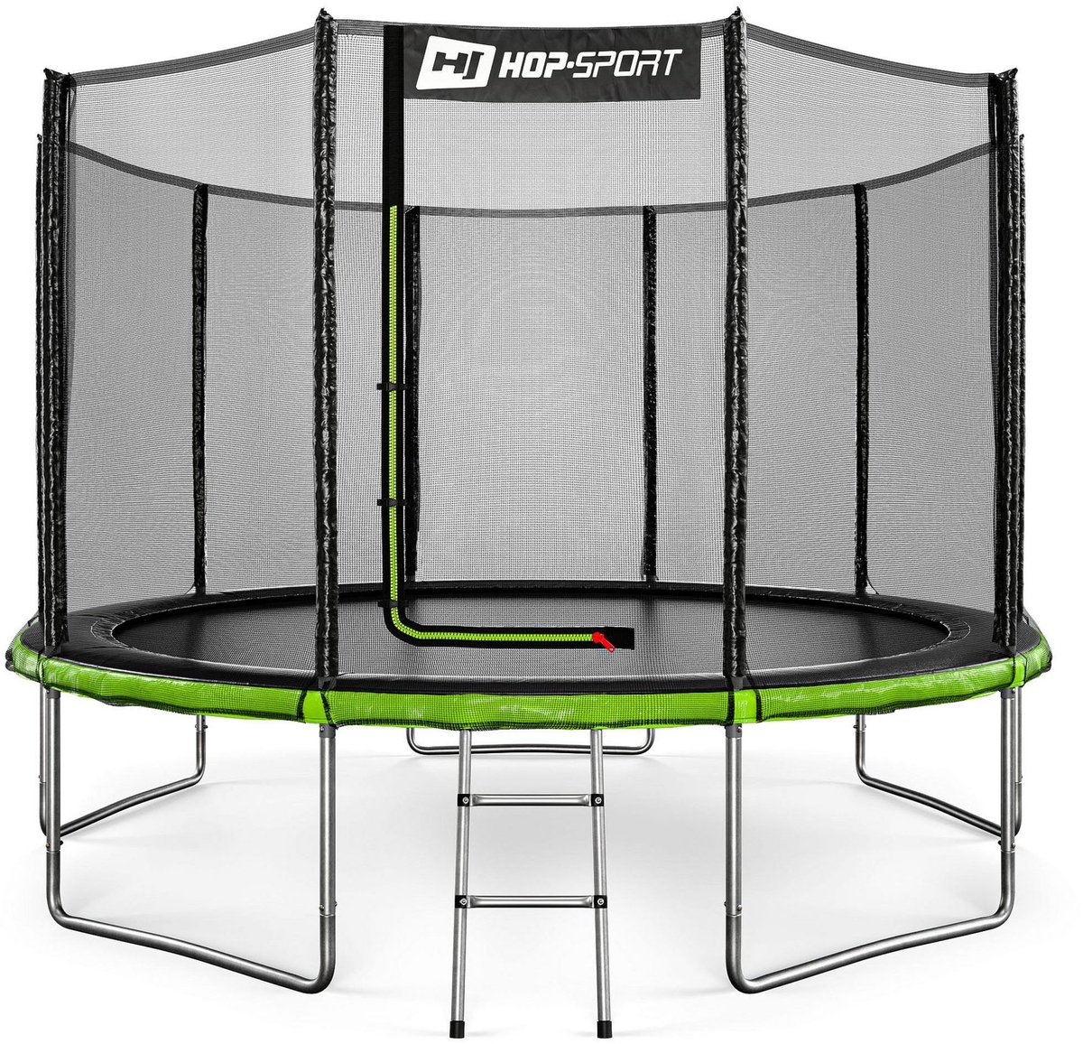 Hop Sport HS-T12A – Trampoline – Ø366 cm 12FT – Buitennet Veiligheidsnet – Incl. Ladder