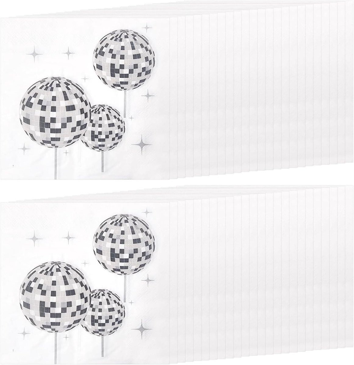 Discofeeststoffen - Set van 2 packs - Feestbenodigdheden en Tafeldecoratie