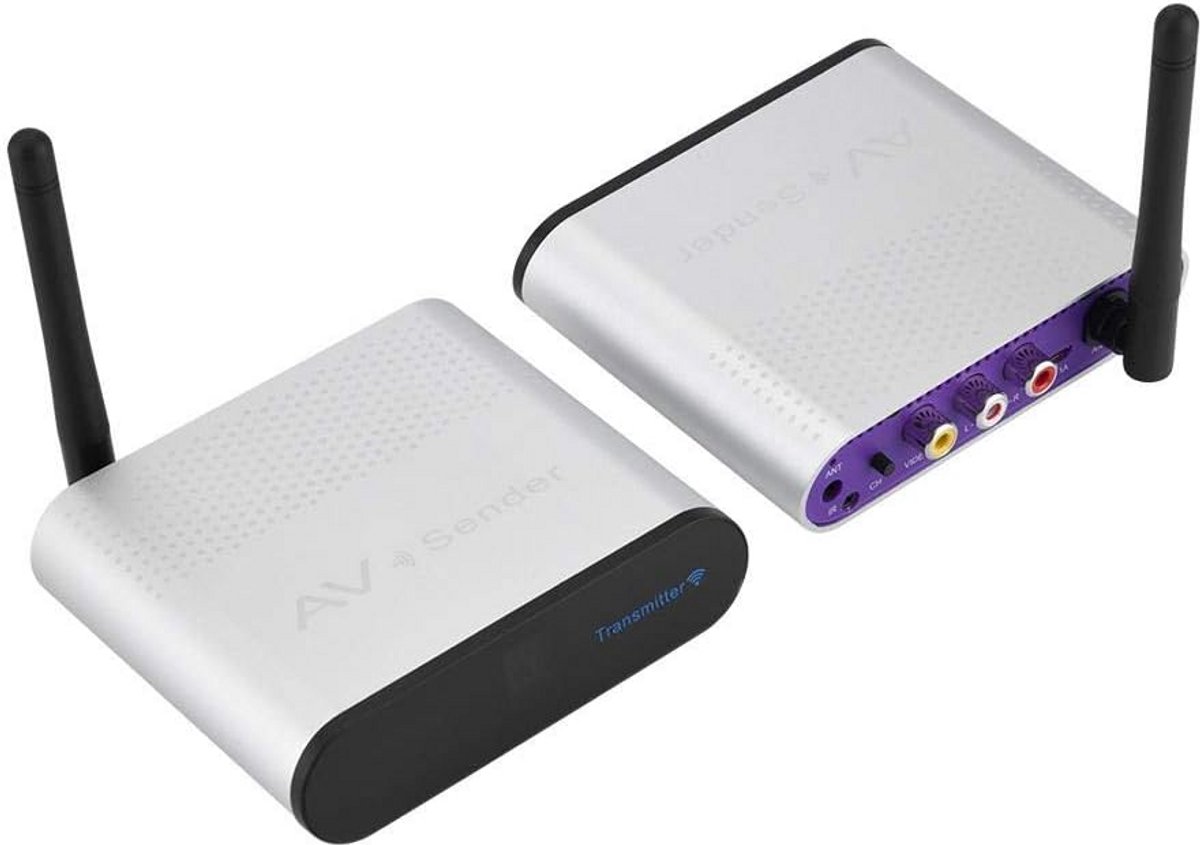 Draadloze AV Zender en Ontvanger Set 5.8GHz tot 300m voor TV, DVD, Camera