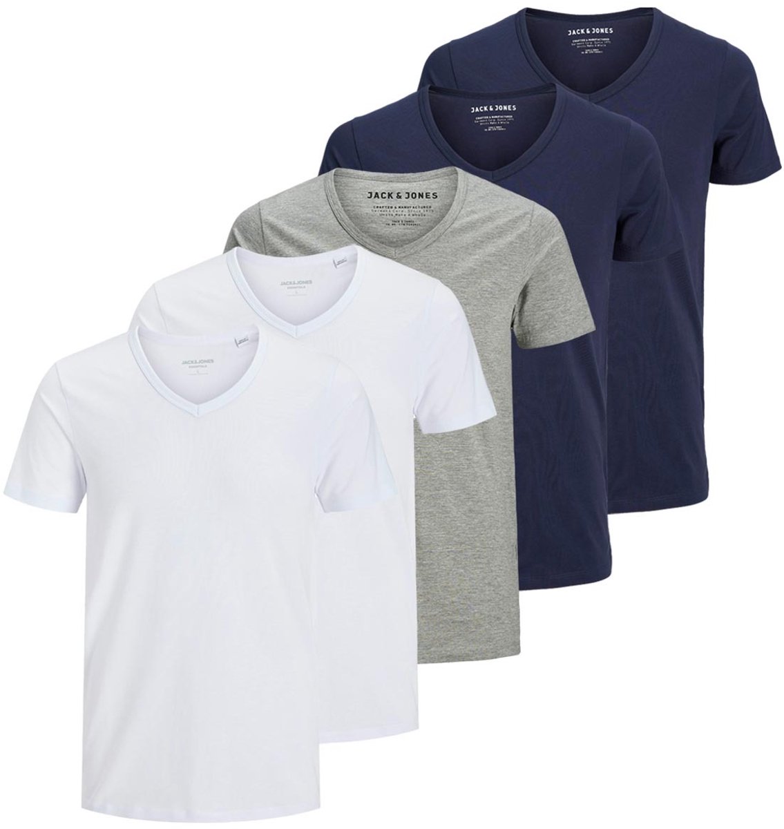 Jack & Jones Heren t-shirt 5 pack Essentials