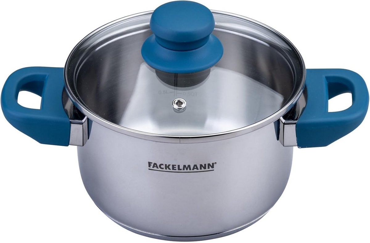 Kookpan RVS 16 cm met Ergonomische Handgrepen Geschikt voor Alle Warmtebronnen