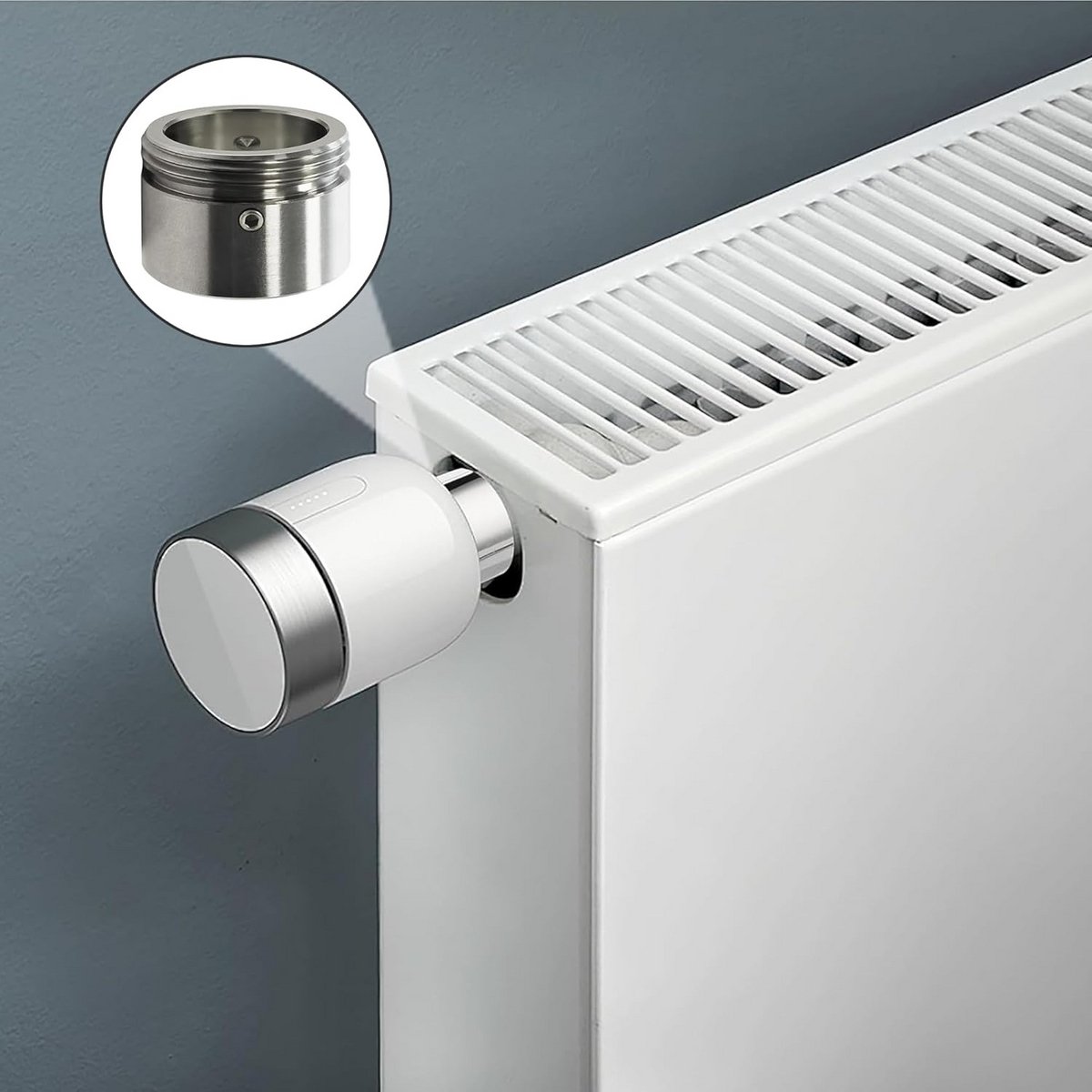 2 Stuks Verwarmingsventieladapters Roestvrij Staal voor Radiator Thermostaatkop