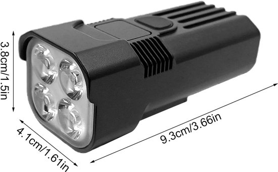 Fietslamp - Fietsverlichting - Fietslicht - Heldere Koplamp Voor De Fiets - 800 Lumen Superheldere Waterdichte Koplamp - Oplaadbare Mountainbikelamp Met 5 Lichtstanden - Voor Nachtelijke Fietstochten In De Buitenlucht — afbeelding 5