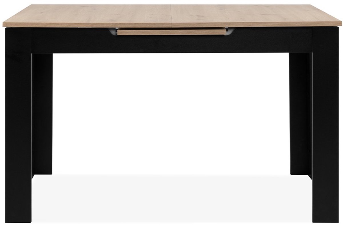 Verlengbare Eettafel Birma - 125/165x80x75cm - Artisan Eik/zwart