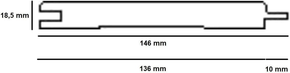 Gladde Randen Houten Planken Sparrenhout 18x195mm - 40cm Lang - Geschaafd en Gedroogd Bouwhout