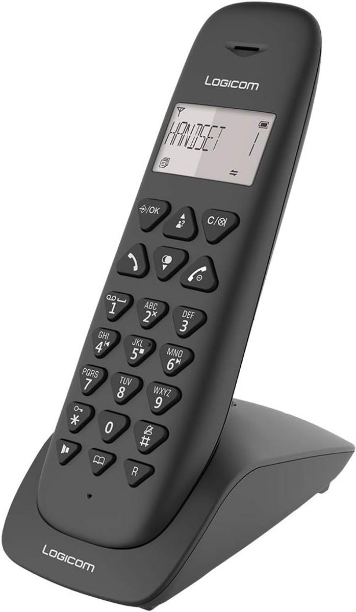 Draadloze DECT Telefoon met Antwoordapparaat - Analoog en DECT Toestel - Zwart