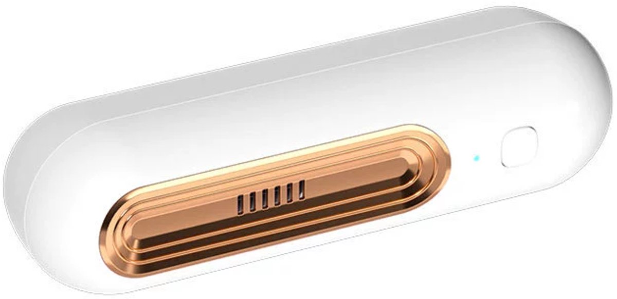 Luchtreiniger - Air purifier - 1 gouden mini-luchtreinigers - 14.5*4.3 cm -Stille werking - 2 werkmodi - sterilisatie en deodorisatie - Geschikt voor koelkasten, keukens, kasten, kamers, huisdieren en auto's