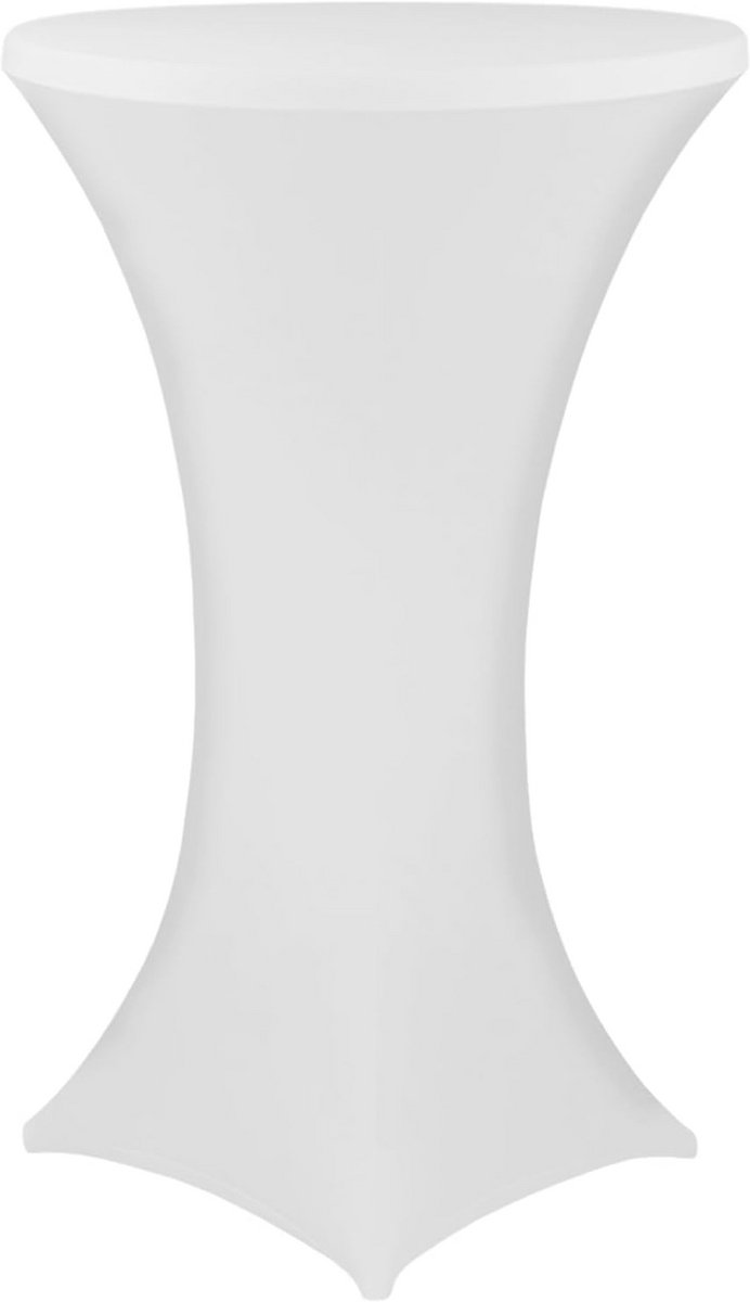 Elastische Sta-tafelhoes Wit voor Bistrotafels Ø 60-65 cm - Premium Stretch Tafelbekleding
