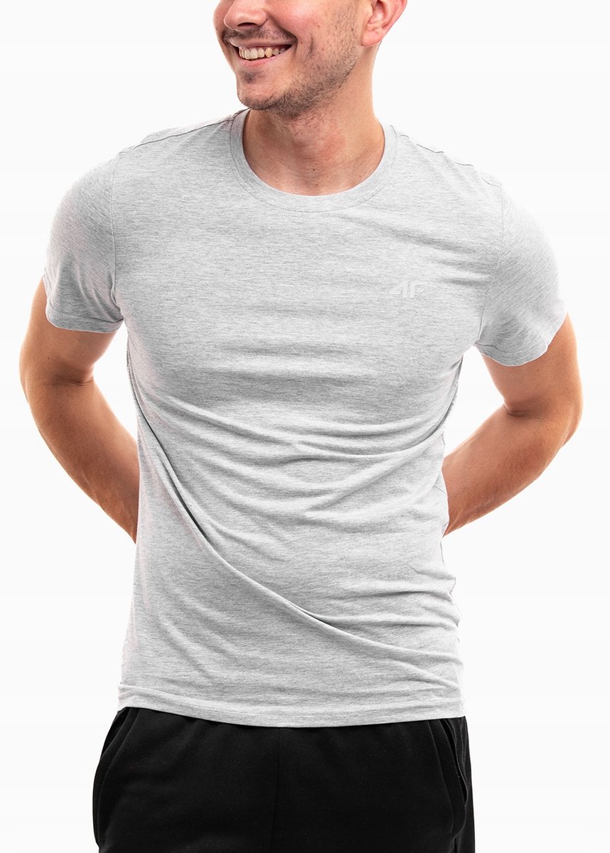 4F Sportshirt Heren - Grijs - Katoen
