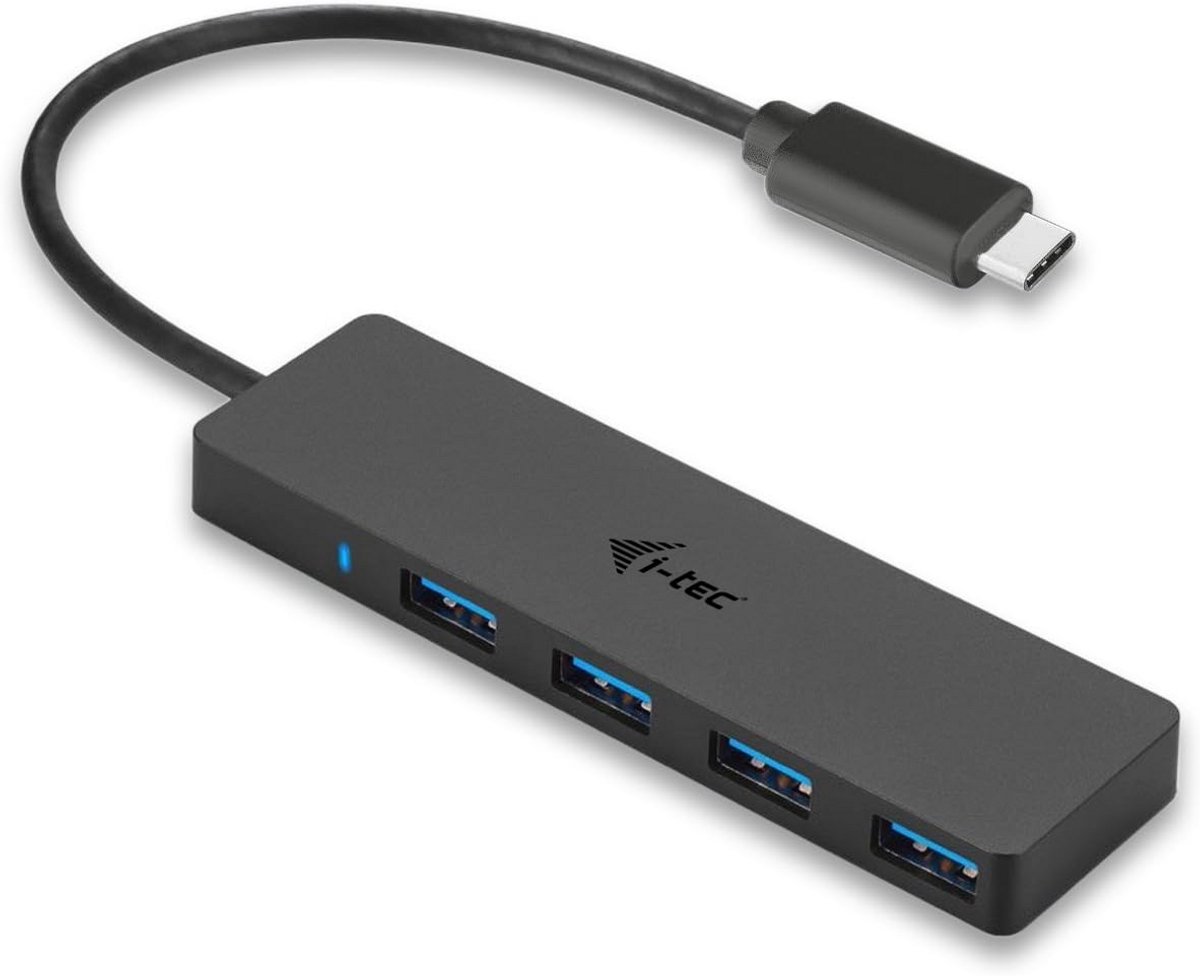 USB-C 4-Poorts Hub met 4x USB 3.0 Aansluitingen voor Laptop, Tablet en Smartphone