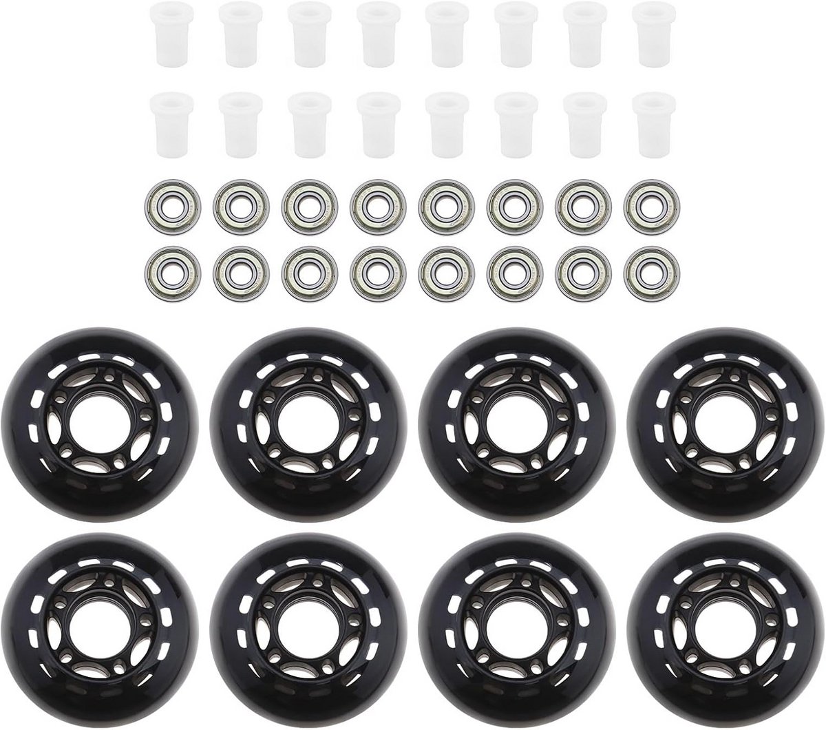 8 Pack Inline Skate Wielen 64mm 82A met ABEC-7 Lagers voor Roller Skates