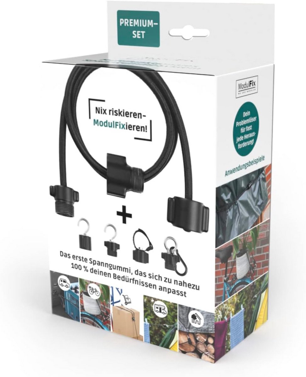 Multifunctioneel Spanrubbersysteem met Haken en Klittenband - 9 Delige Transport Set