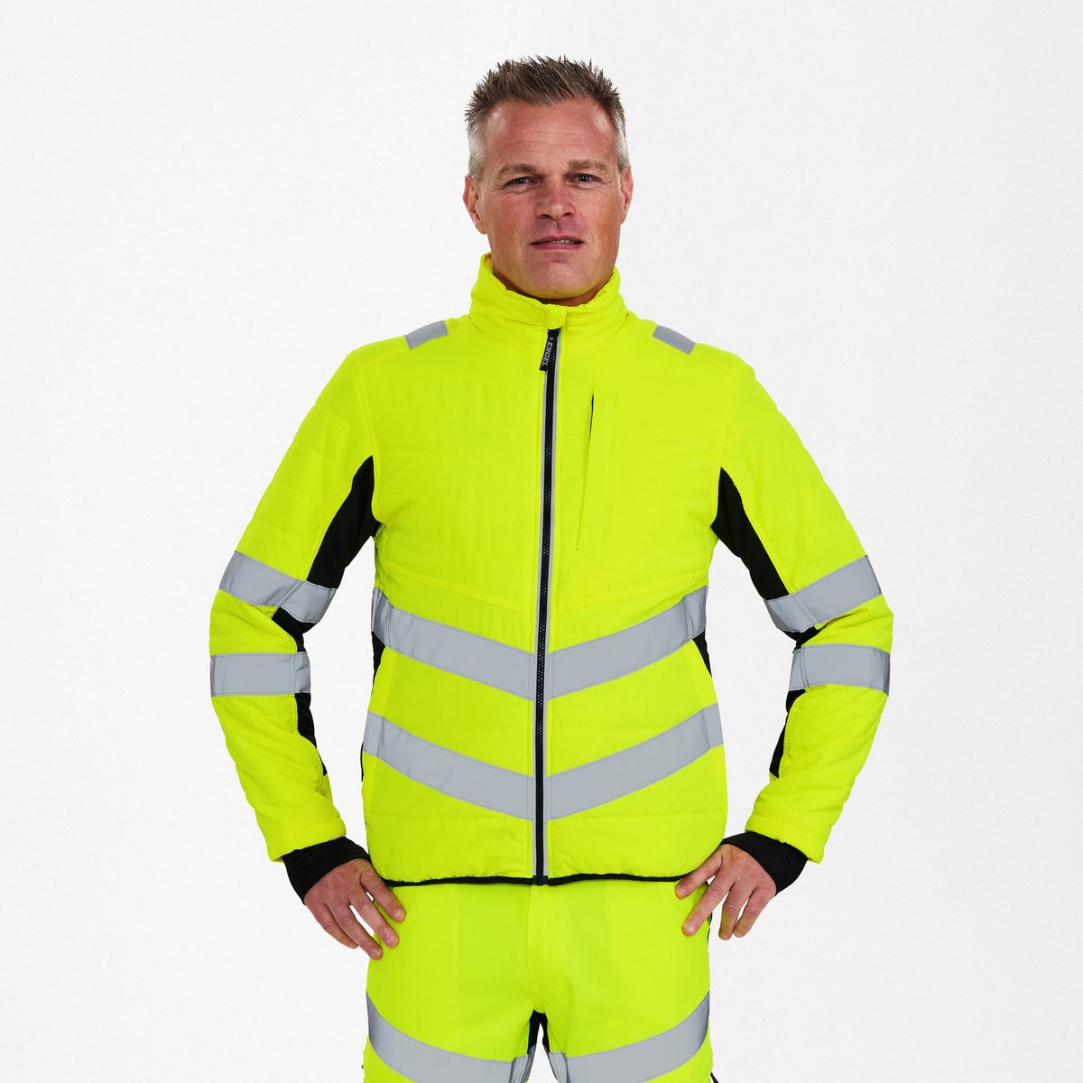 Engel Safety gewatteerde jack 1159-158 - Hi-vis Yellow / Black - 6XL