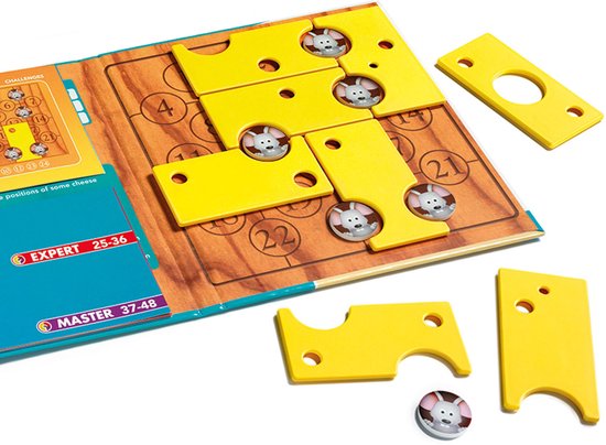 SmartGames BrainCheeser - Magnetisch Logisch Denkspel - 48 uitdagingen - Compact Reisspel & Solospel - Vanaf 6 Jaar