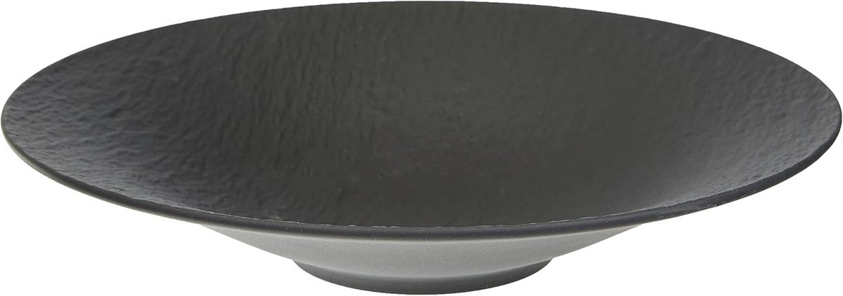 Set van 6 Diepe Borden Premium Porselein Zwart 28.5 cm