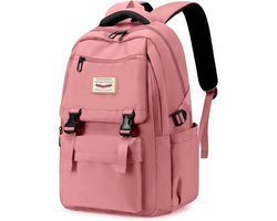 Lichte Schooltas voor Tieners en Volwassenen - Waterdichte Rugzak met Laptopvak en Veel Vakken