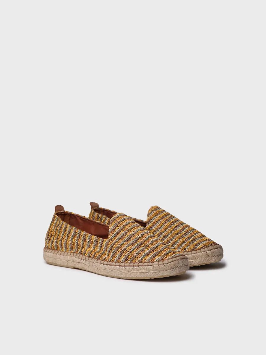Gesloten espadrille van raffia voor heren met treklus aan de achterkant | DARWIN