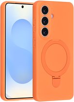 Coque de téléphone TUNIQ pour Samsung Galaxy S26 - Avec support anneau et cordon - Orange