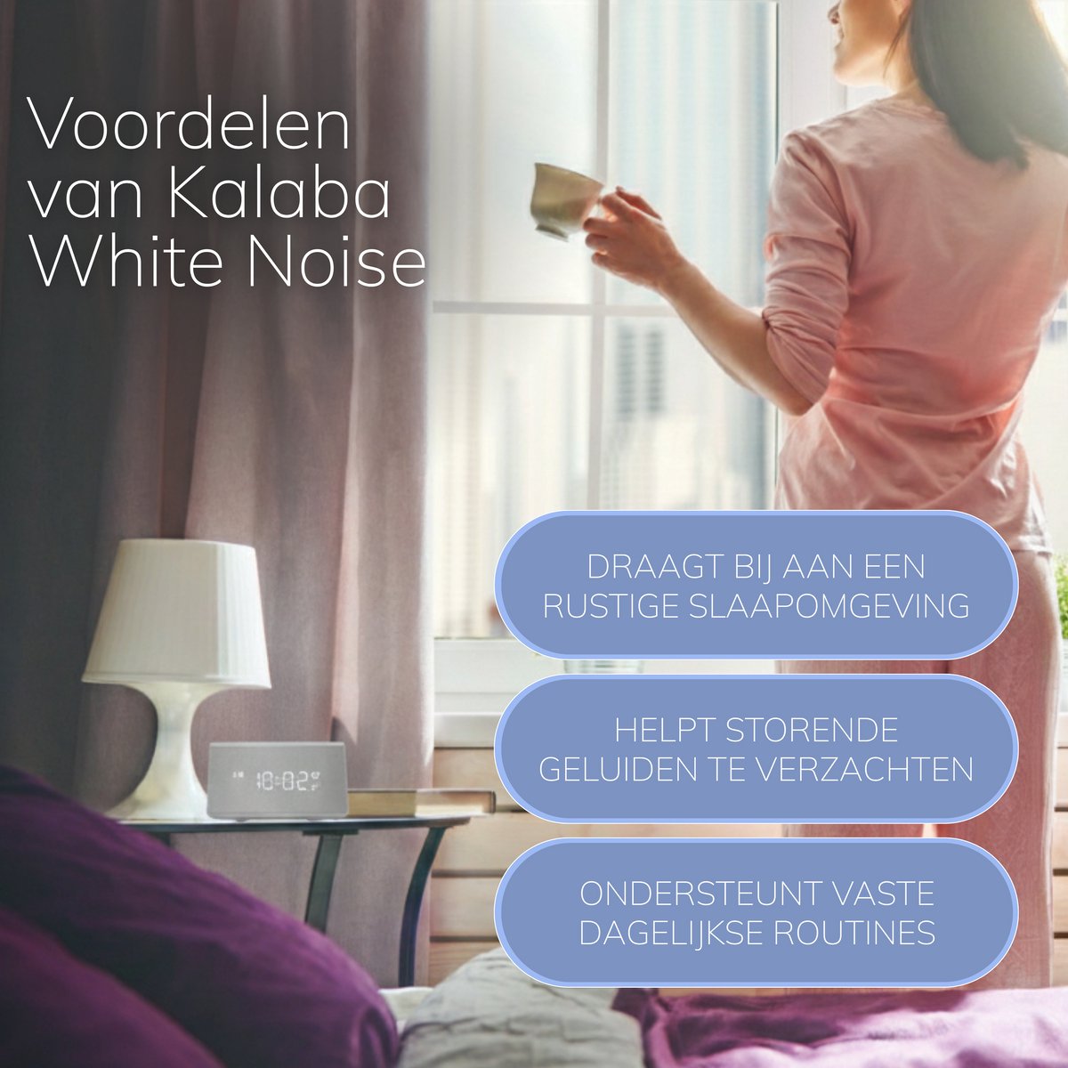 BabyWolkje White Noise Machine Baby – Witte Ruis Machine – Witte Ruis Apparaat – 30 Geluiden – Draadloos en Oplaadbaar - Top & Toppie