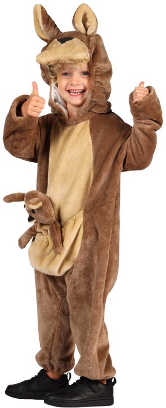 Kangoeroe Onesie Baby Volwassenen Unisex Bruin Dieren Maat 86