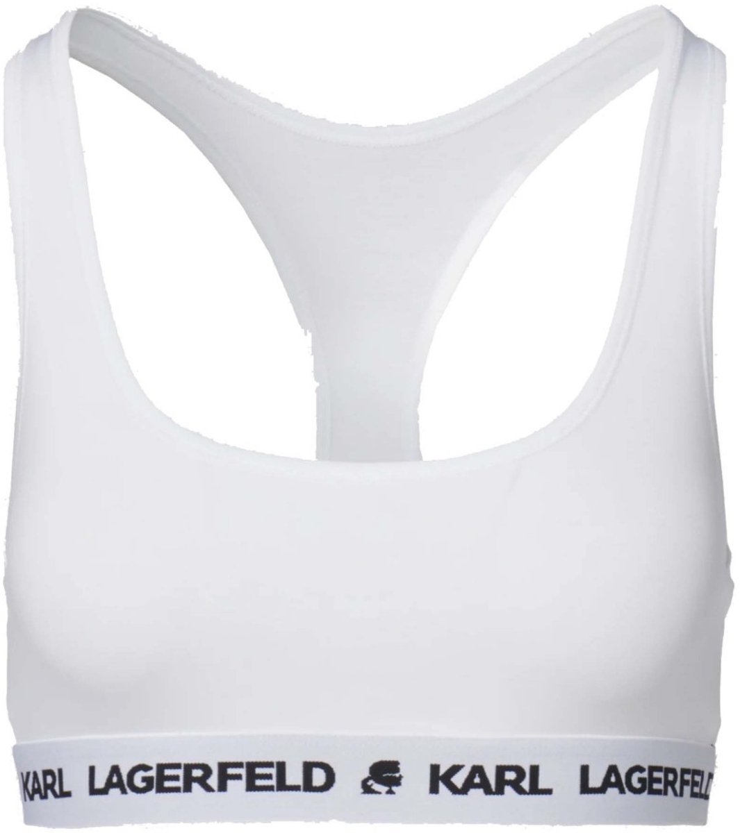 KARL LAGERFELD LOGO BRALETTE Wit L EU