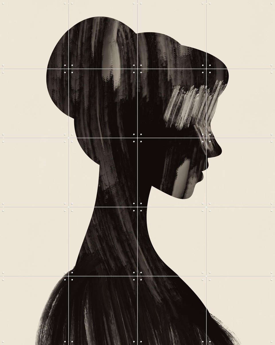 IXXI Silhouette Sketch, Little Dean & Various - 80 x 100 cm - Gratis ophangtool - Grote wanddecoratie en posters - Kwaststreken, Line art
