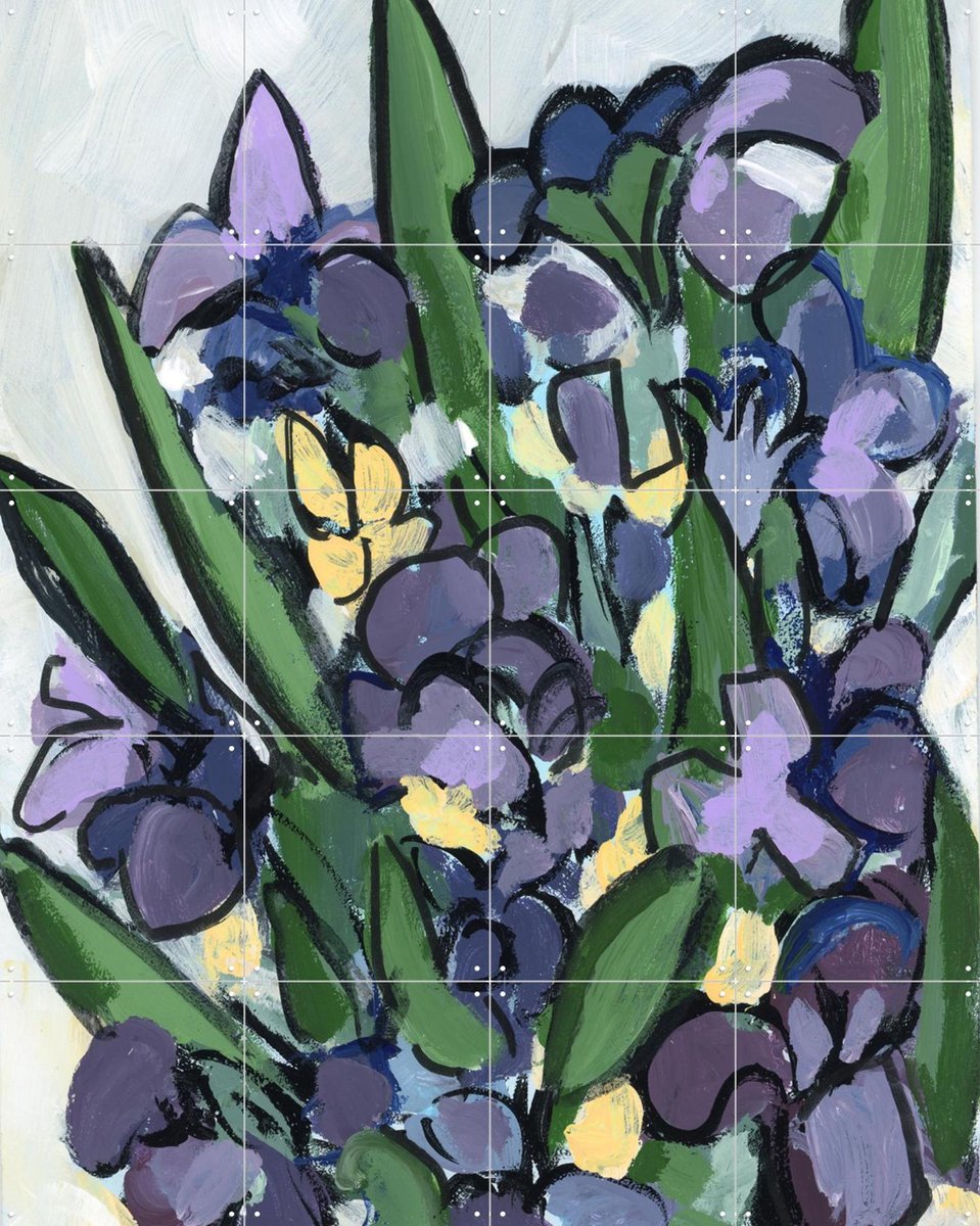 IXXI Irises, Green Barn Studio & Van Gogh 21st Century - 80 x 100 cm - Gratis ophangtool - Grote wanddecoratie en posters - Impressionisme, Klassiek