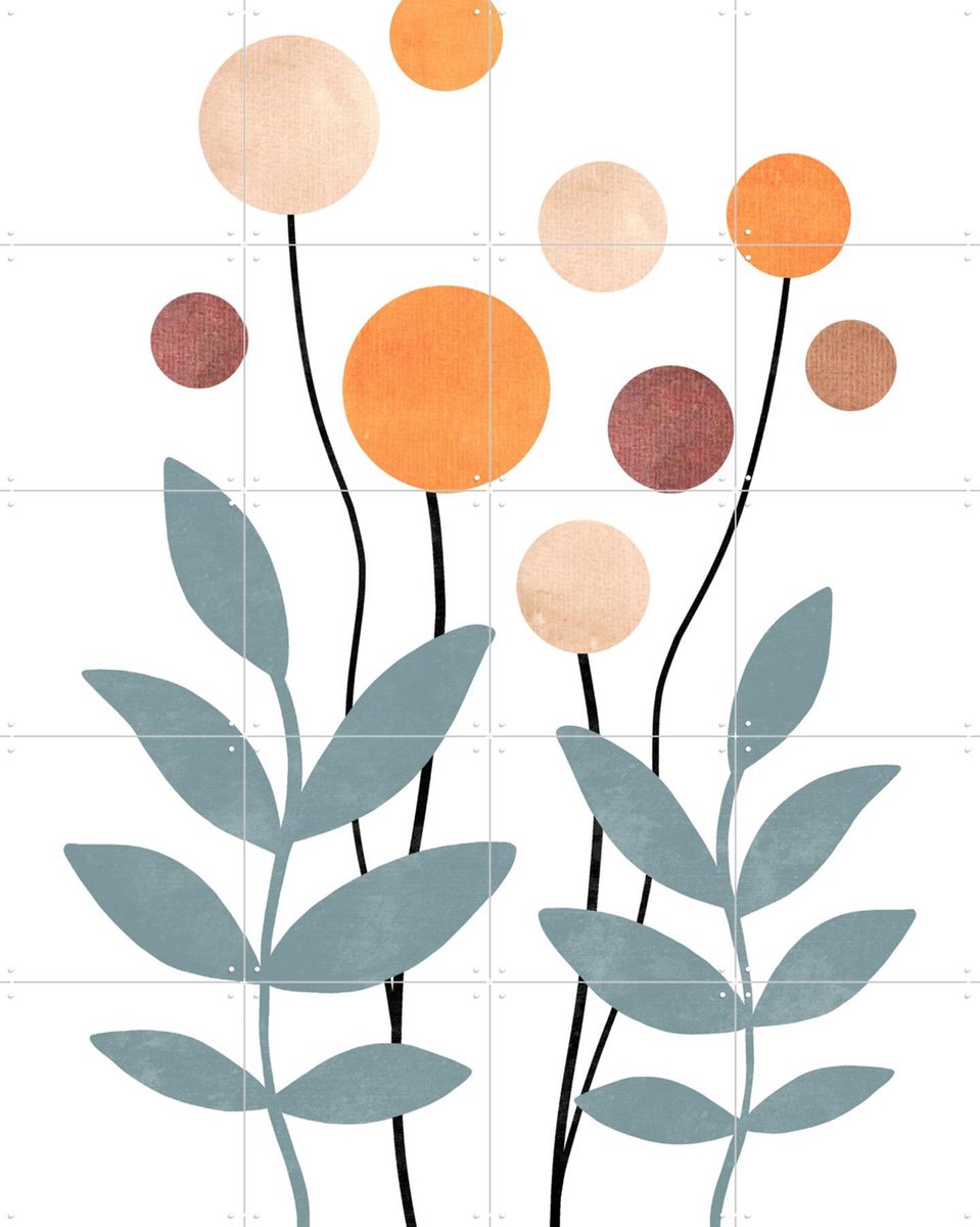 IXXI Wildflower Boom, BAINAI - 80 x 100 cm - Gratis ophangtool - Grote wanddecoratie en posters Kinderkamer, Kinderen
