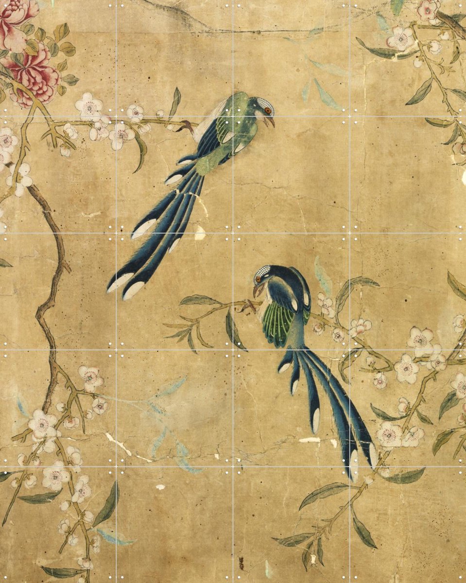 IXXI Birds and Blossom, Victoria and Albert Museum - 80 x 100 cm - Gratis ophangtool - Grote wanddecoratie en posters - Illustraties, Klassiek