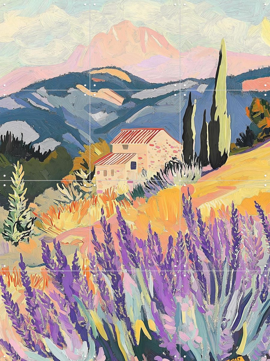 IXXI Purple Hush, Artclaud - 60 x 80 cm - Gratis ophangtool - Grote wanddecoratie en posters - Kleurrijk, Illustraties, Woonkamer, Studeerkamer