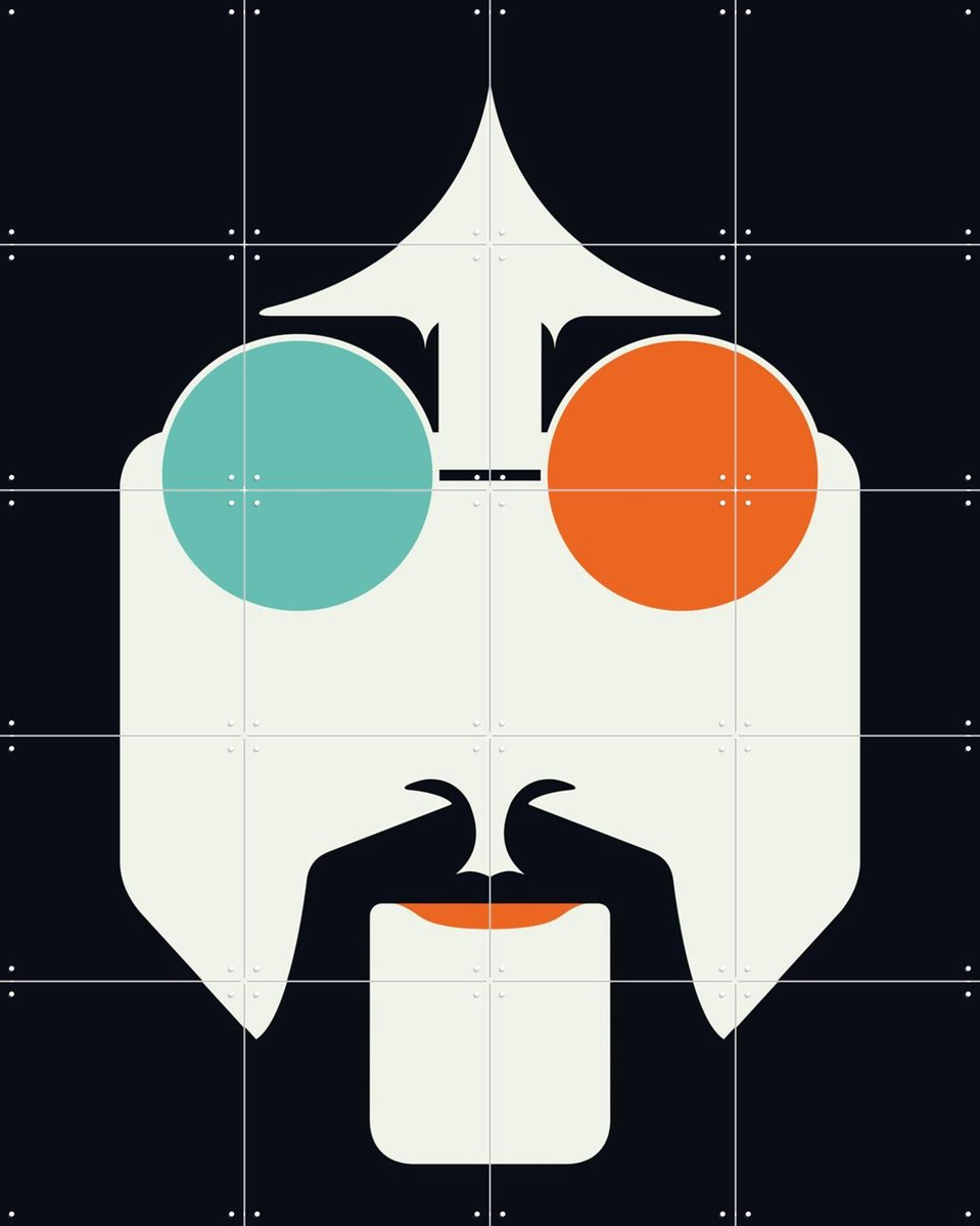 IXXI Lennon, Bo Lundberg - 80 x 100 cm - Gratis ophangtool - Grote wanddecoratie en posters - Grafisch Ontwerp, Vintage, Illustraties, Cartoonesk