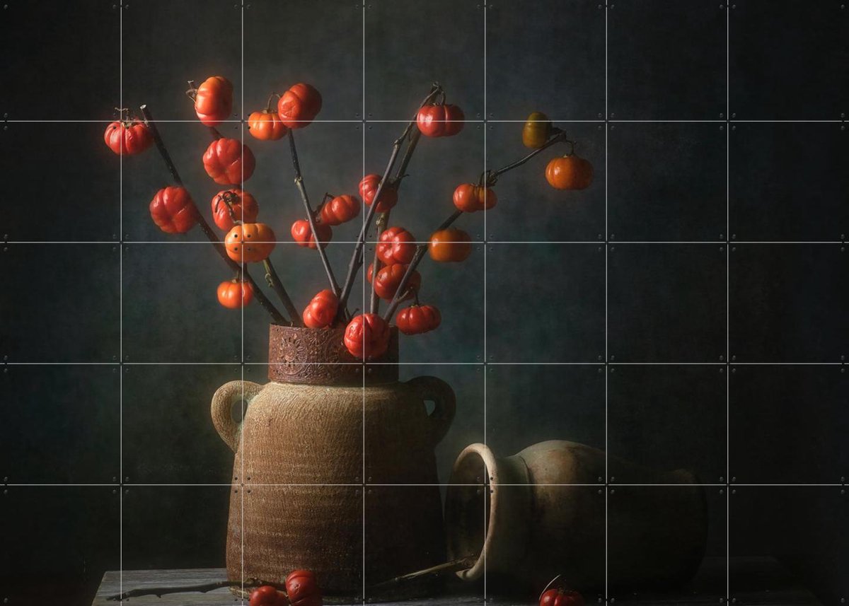 IXXI Ornamental Eggplant, Catherine W. & Various - 140 x 100 cm - Gratis ophangtool - Grote wanddecoratie en posters - Fotografie, Klassiek