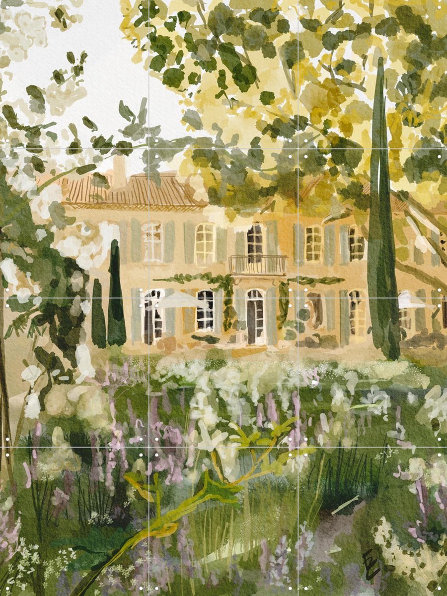 IXXI Magical French garden, Ekaterina Zagorska - 60 x 80 cm - Gratis ophangtool - Grote wanddecoratie en posters - Impressionisme, Naturalisme
