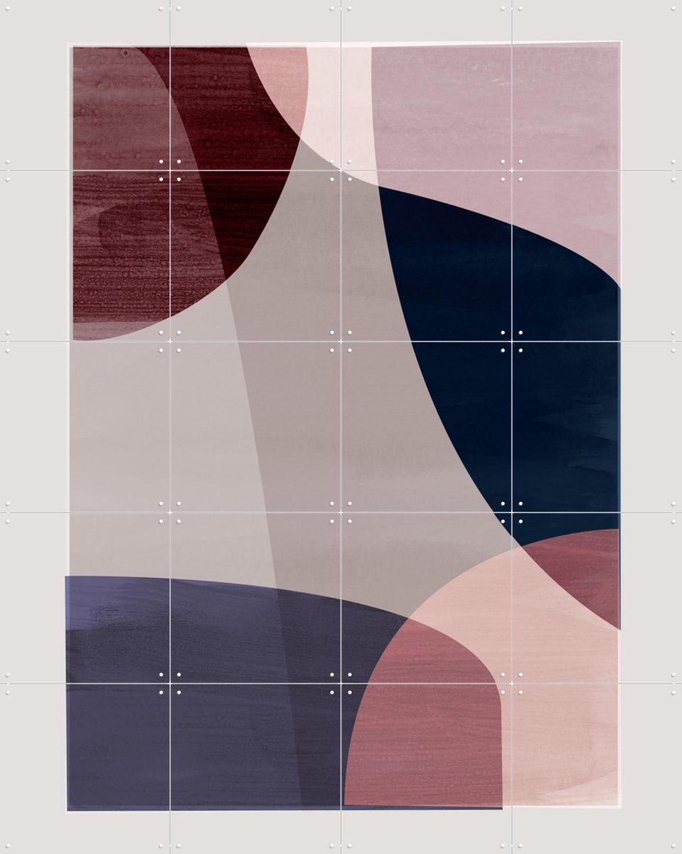 IXXI Graphic 196Y, Mareike Böhmer - 80 x 100 cm - Gratis ophangtool - Grote wanddecoratie en posters - Geometrische Kunst, Grafisch Ontwerp, Art Deco