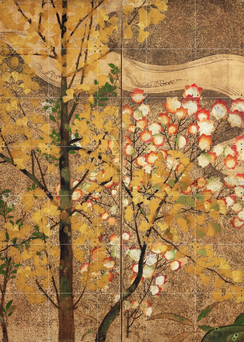 IXXI Autumn Tree, Bridgeman Images - 100 x 140 cm - Gratis ophangtool - Grote wanddecoratie en posters - Naturalisme, Woonkamer, Slaapkamer, Eetkamer