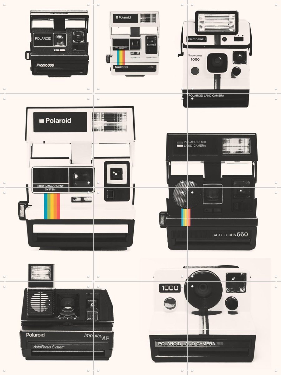 IXXI Instant Camera Collection, Florent Bodart - 60 x 80 cm - Gratis ophangtool - Grote wanddecoratie en posters - Illustraties, Fotografie, Vintage