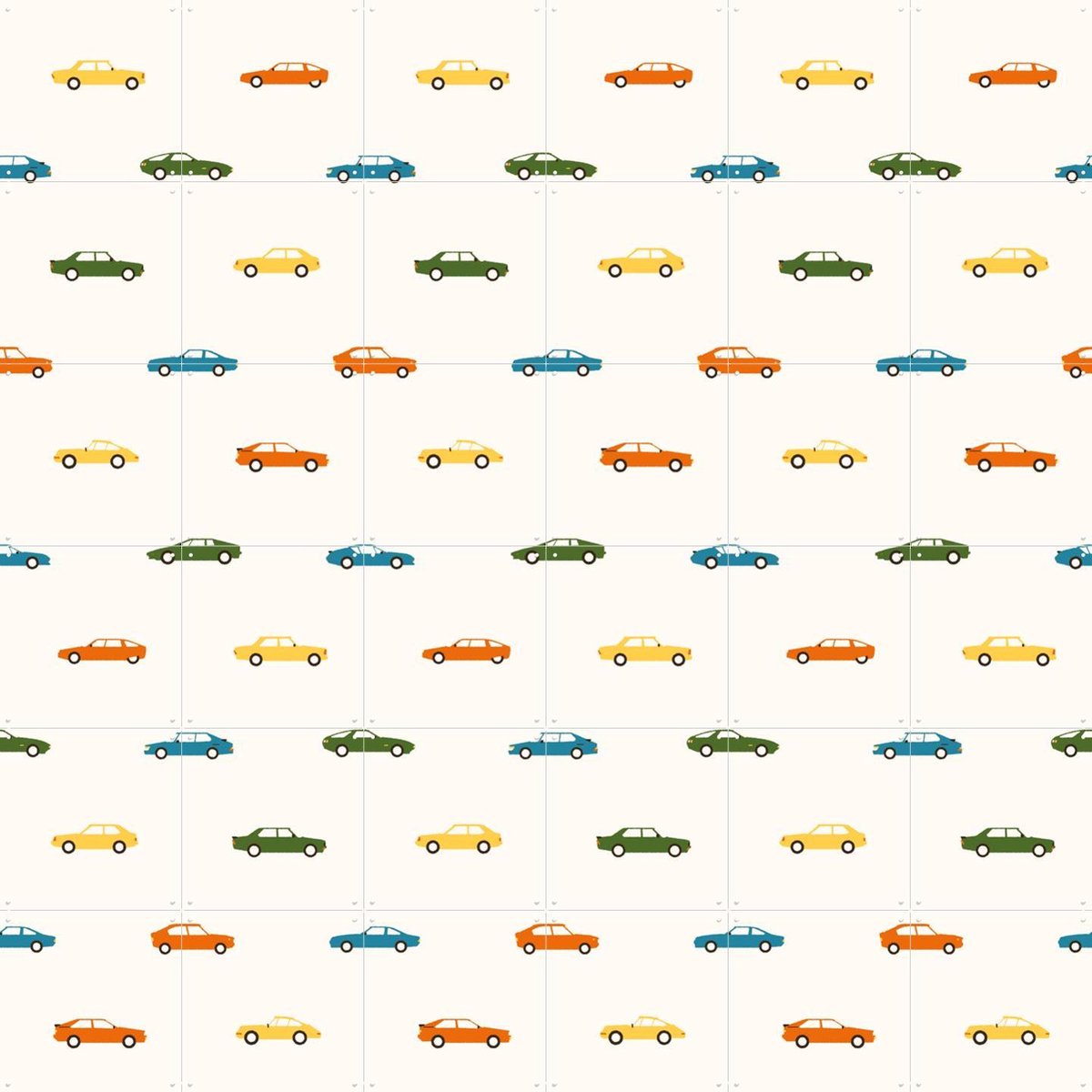 IXXI My Favorite Cars, Florent Bodart - 120 x 120 cm - Gratis ophangtool - Grote wanddecoratie en posters - Speels, Grafisch Ontwerp, Vintage