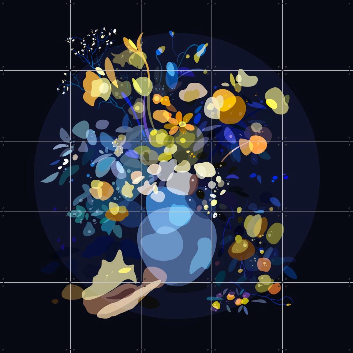 IXXI Allegory of Spring, Wesley van der Heijden & Rijksmuseum 2.0 - 100 x 100 cm - Gratis ophangtool - Grote wanddecoratie en posters - Abstract
