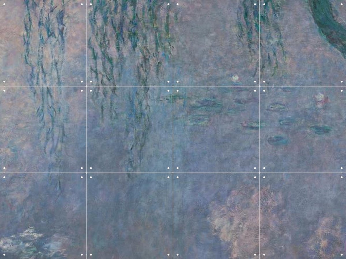 IXXI The two Willows detail II, Claude Monet & Musée de l'Orangerie - 80 x 60 cm - Gratis ophangtool - Grote wanddecoratie en posters - Olieverf