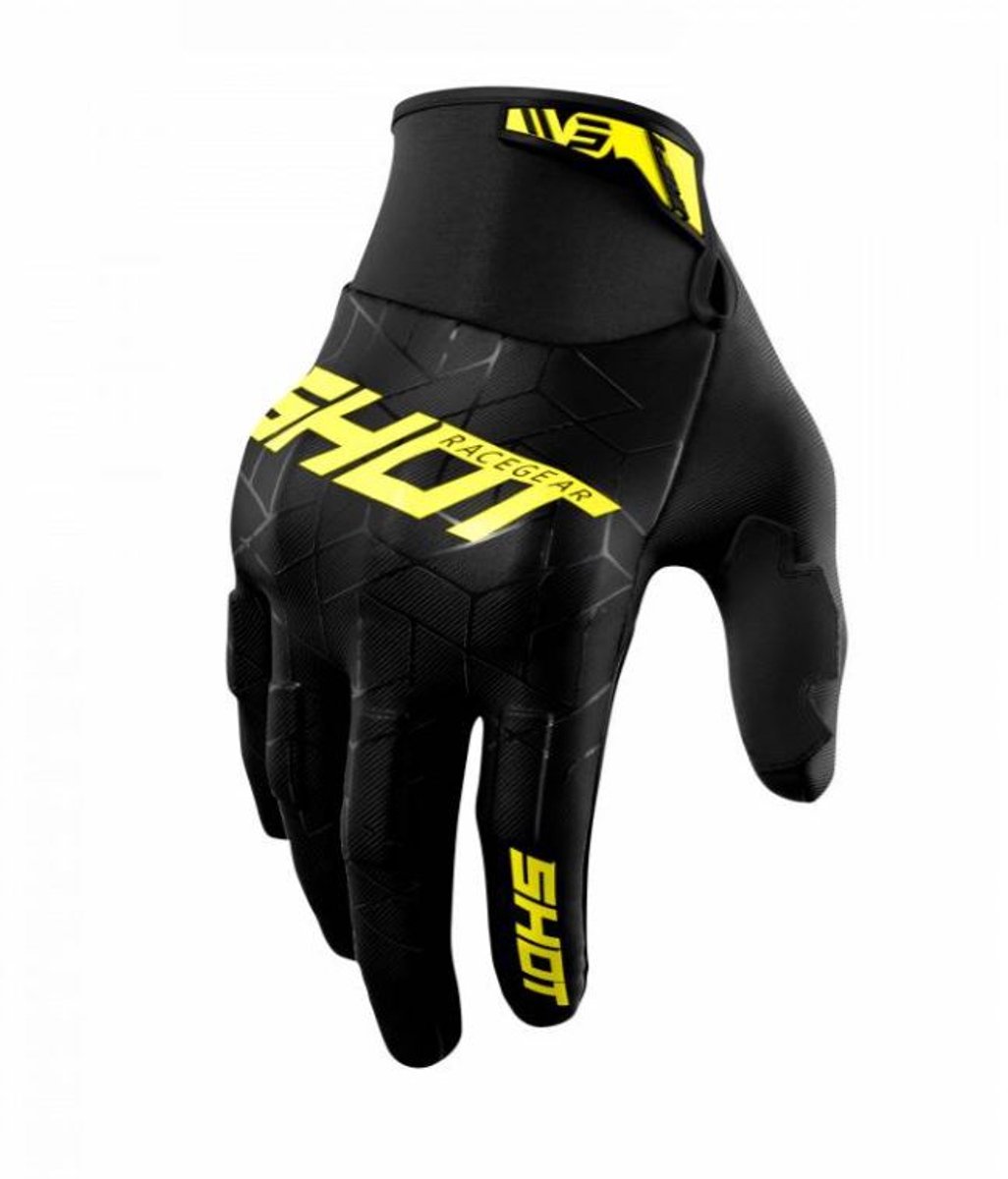 SHOT Drift Spider Geel - Handschoen