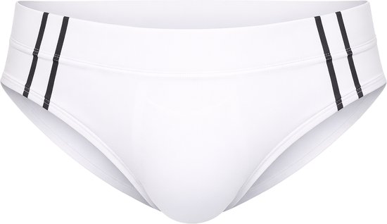 Barcode Berlin Slip de Bain Sexy White-Black - TAILLE M - Slip de Bain Homme - Slip de Bain pour Homme - Brief Homme