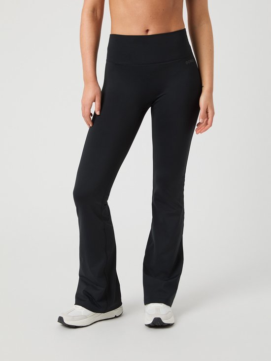 Culotte de Sport Björn Borg Jambe Large Femme - Flare Tight - Polyester Recyclé - Zwart - Taille L