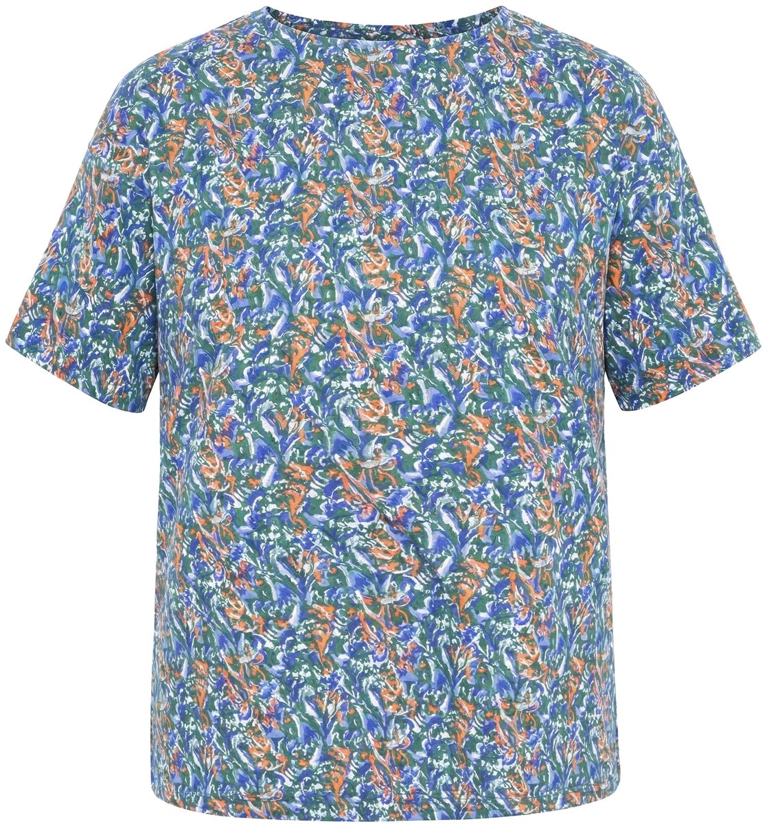 Studio Untold - Dames - T-shirt oversized all-over print - Matgroen - Maat 42+