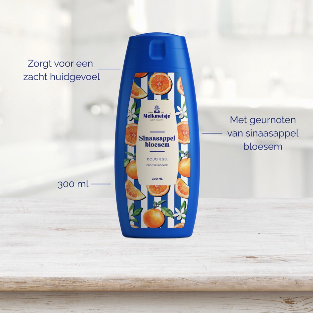 Melkmeisje Douchegel Sinaasappel - 3 x 300 ml - Voordeelverpakking