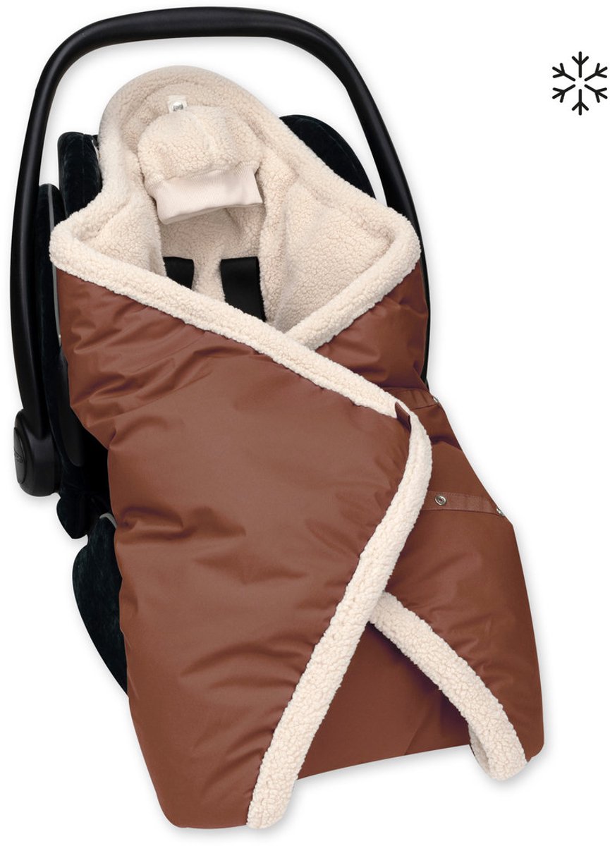 BEMINI Voetenzak - Biside 0-12m - Warm en beschermd - Choco