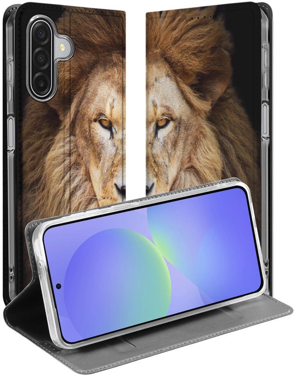 Standcase Hoesje Samsung Galaxy A17 Leeuw