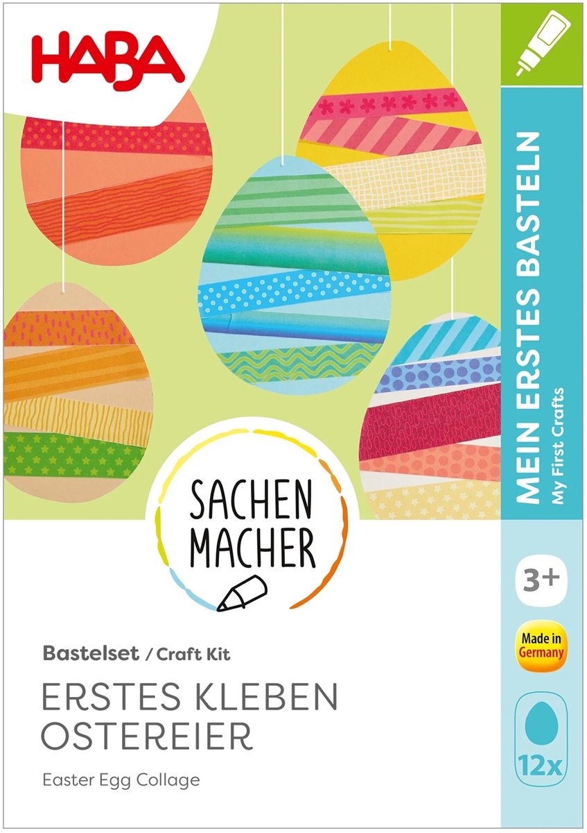 Haba knutselset - creatieve paaseieren plakken voor kinderen.