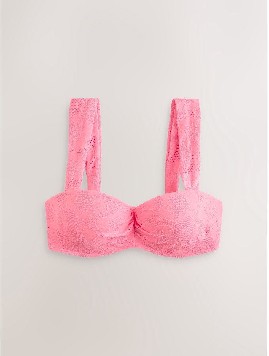 Next - Dames - Bandeau-bikinitop met beugel - Roze