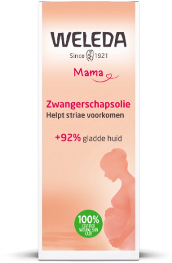 WELEDA Zwangerschapsolie - Lavendel, Wilde Roos & Sinaasappel - Voorkomt & Vermindert Striae - 100% Natuurlijke Ingrediënten - 100ml